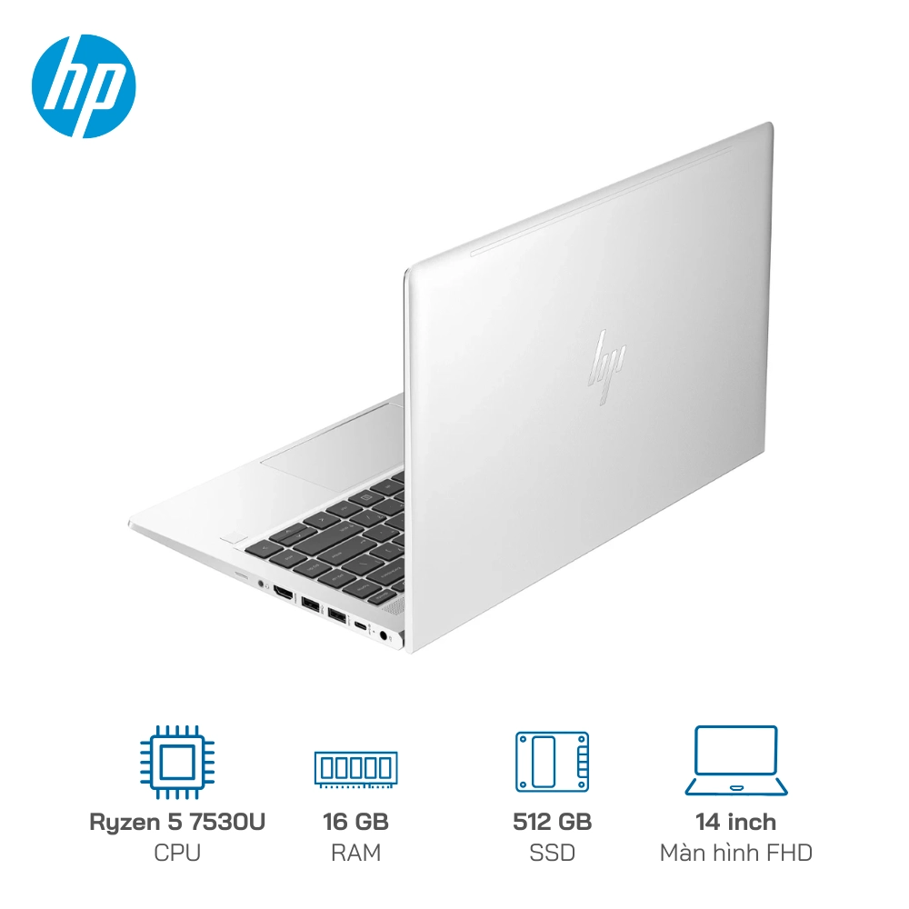 Laptop HP Elitebook 645 G10 Ryzen 5 7530U/AMD Radeon/RAM 16GB/SSD 512GB/14inch FHD