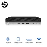 Máy Bộ Mini PC HP EliteDesk 705 G5, Ryzen 5 3400GE, Ram 16GB, SSD 256GB, VGA 4GB, Wifi, Win 10