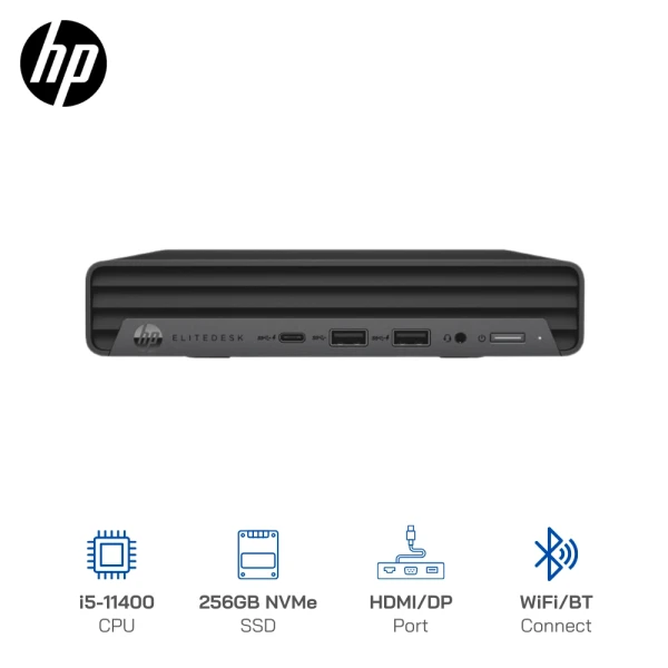 Mini PC HP EliteDesk 800 G8 tiny Core i5-11400, Ram 8GB, SSD 256GB NVME, Wifi/ Win 10