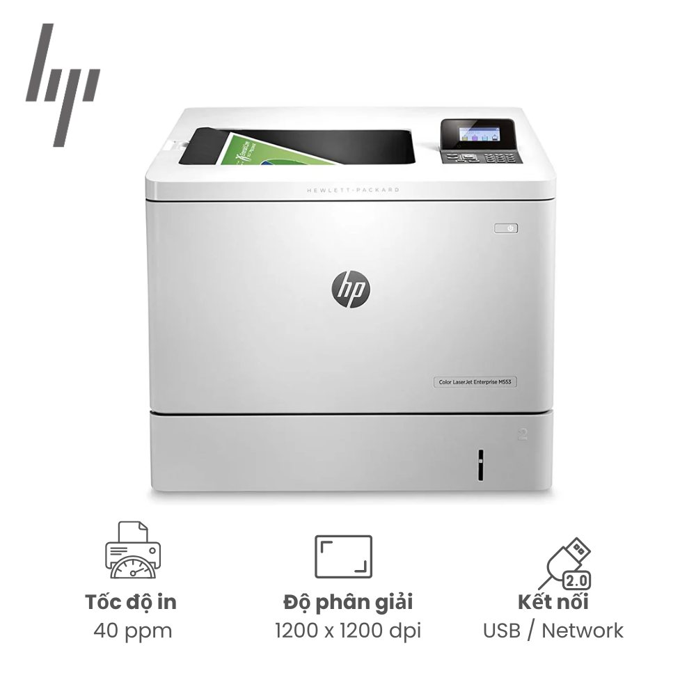 Máy in Laser màu HP Color Laserjet Enterprise M553DN cũ