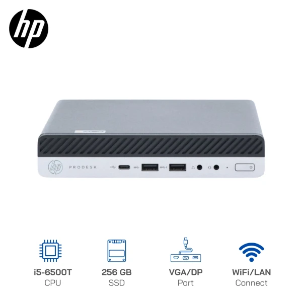 Mini PC HP 400 G3 Core i5-6500T, Ram 8GB, SSD 256GB, Wifi