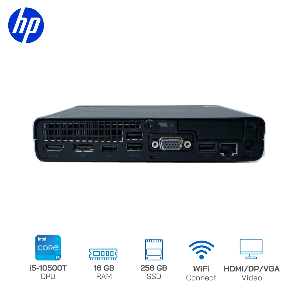 Mini PC HP ProDesk 400 G6 Desktop Mini Core i5-10500T/Ram 16GB/SSD 256GB/WiFi