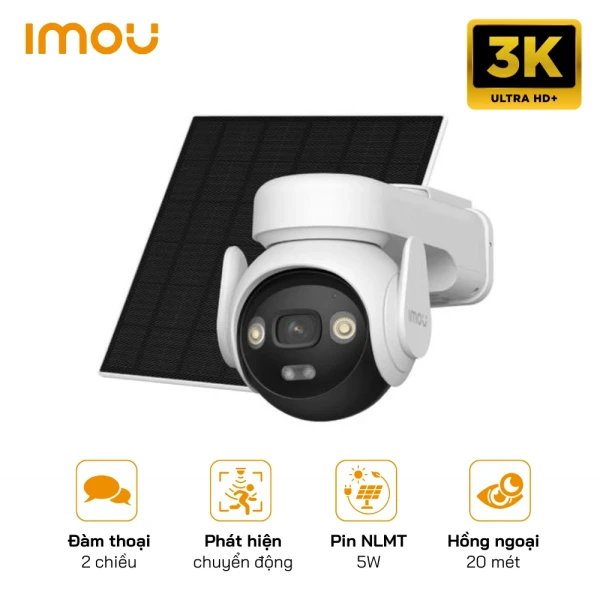 Camera IP 360 IMOU AOV PT 5MP IPC-B7ED-5M0TEA WiFi 4G Năng Lượng Mặt Trời