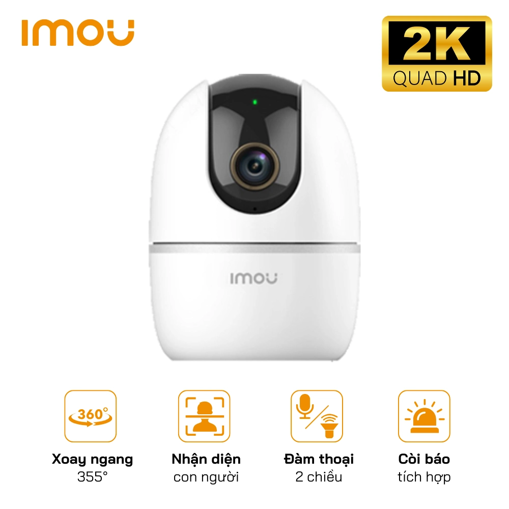 Camera IP Wifi Imou Ranger 4MP - IPC-A42P-D-V2 - Xoay 360° - Hỗ trợ đàm thoại 2 chiều