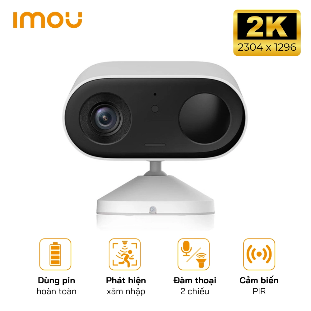 Camera Wifi dùng pin 2K iMOU IPC-B32P-V2 (Cell Go)
