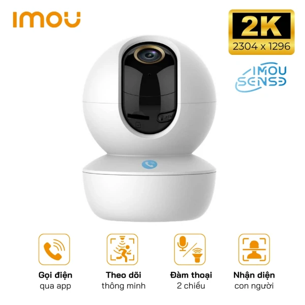 Camera wifi quay quét gọi điện 3.0MP IPC-GK2CP-3C0WR - Xoay 355°, 2K siêu nét, đàm thoại 2 chiều