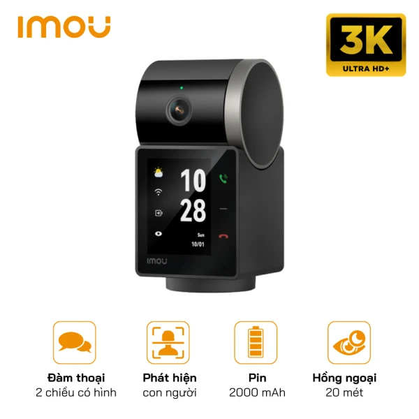 Camera wifi gọi điện video 2 chiều có hình 5.0MP Imou IPC-S2VBP-5M0WR - Tích hợp viên pin 2000mAh