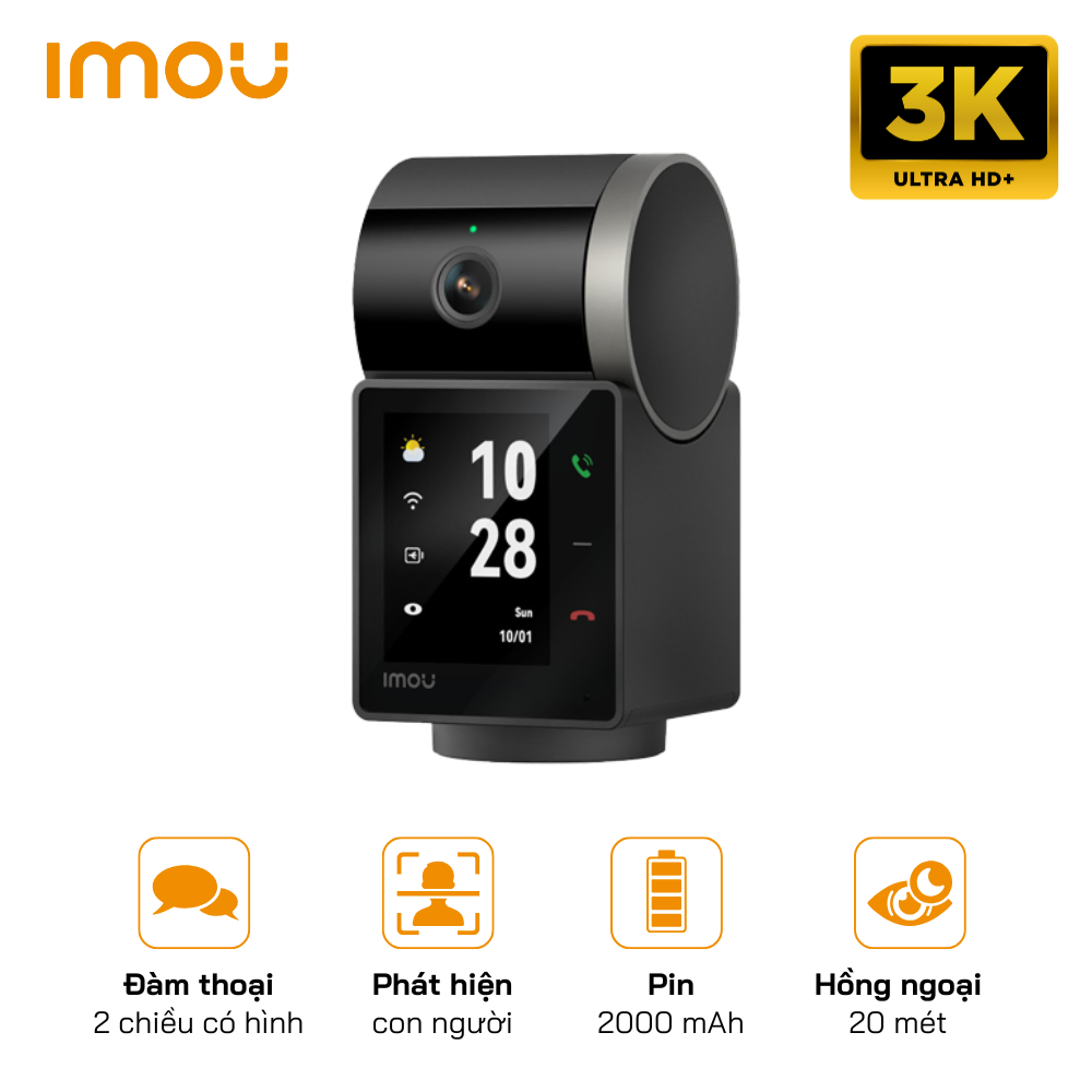Camera wifi gọi điện video 2 chiều có hình 5.0MP Imou IPC-S2VBP-5M0WR - Tích hợp viên pin 2000mAh