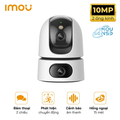 Camera wifi Imou 2 ống kính quay quét 10MP IPC-S2XP-10M0WED - Xoay 355°, Phát Hiện Người, Đàm Thoại 2 Chiều