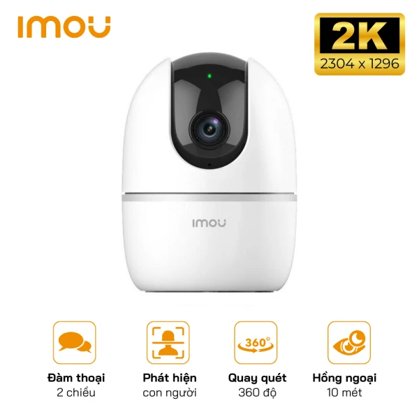 Camera IP Wifi Imou Ranger 3MP - IPC-A32EP-L - Quay quét 355° - Hỗ trợ đàm thoại 2 chiều