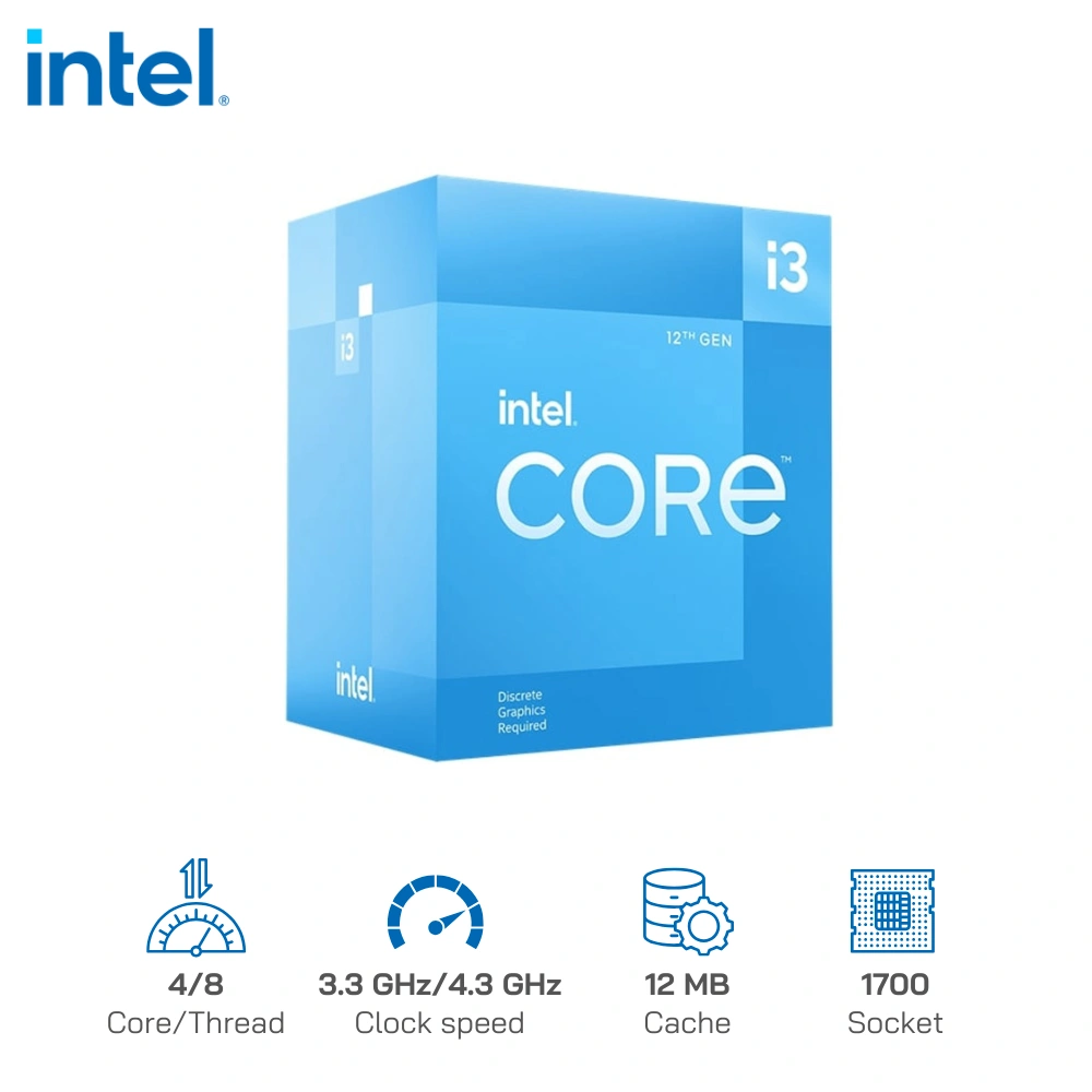 CPU Intel Core i3-12100 (4C/8T, 3.30 GHz - 4.30 GHz, 12MB) - Socket 1700 - Alder Lake