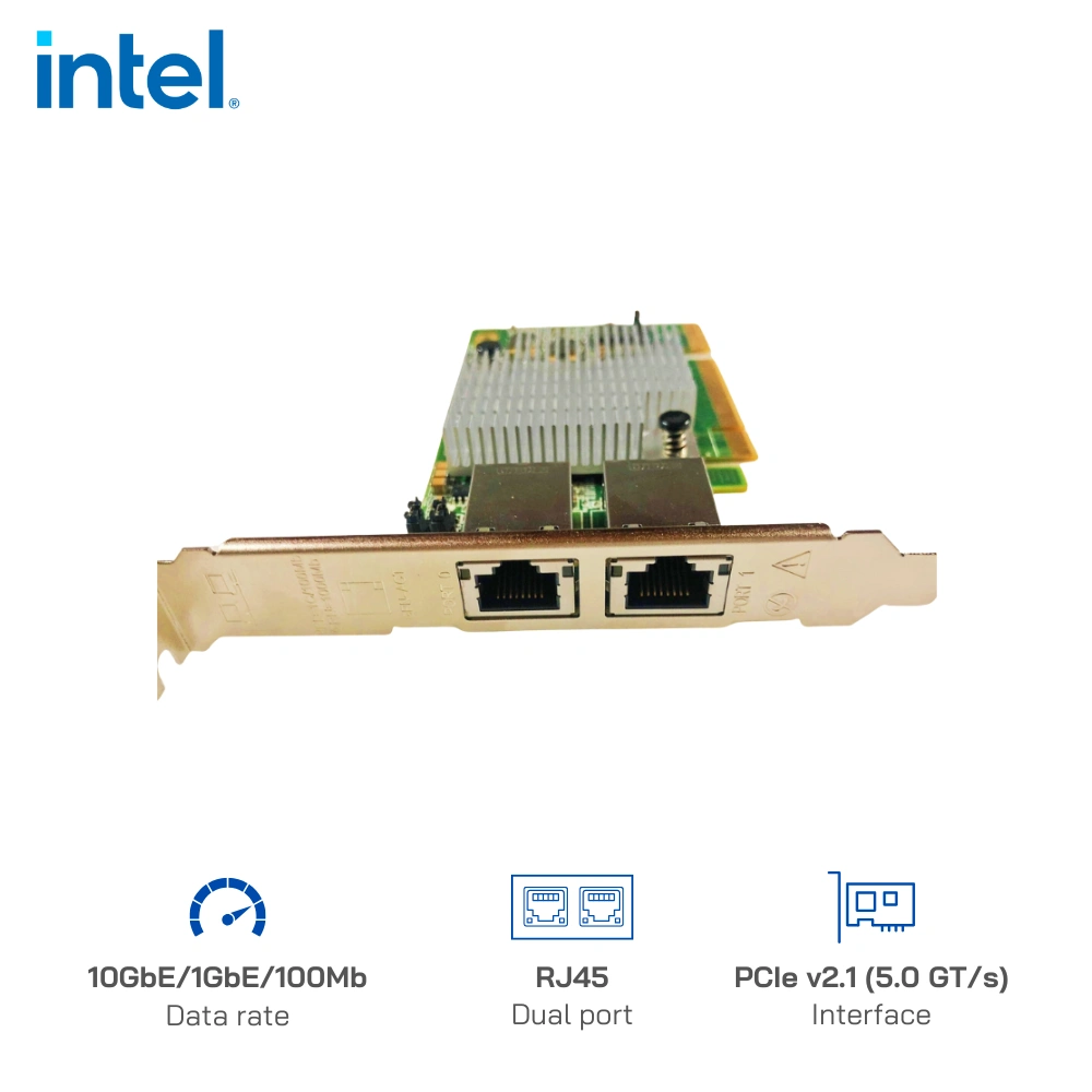 Card mạng Intel X540-AT2 10G PCIe Hỗ trợ 2 cổng RJ45
