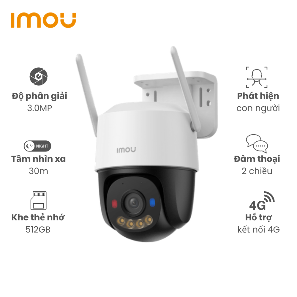 Camera 4G iMOU IPC-K7FP-3H0TE 3MP PT Full Color Đàm thoại 2 chiều