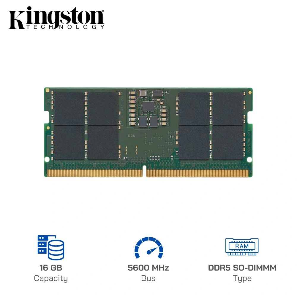 RAM laptop Kingston DDR5 KVR56S46BS8-16 16GB 5600Mhz Non-ECC CL46 SODIMM