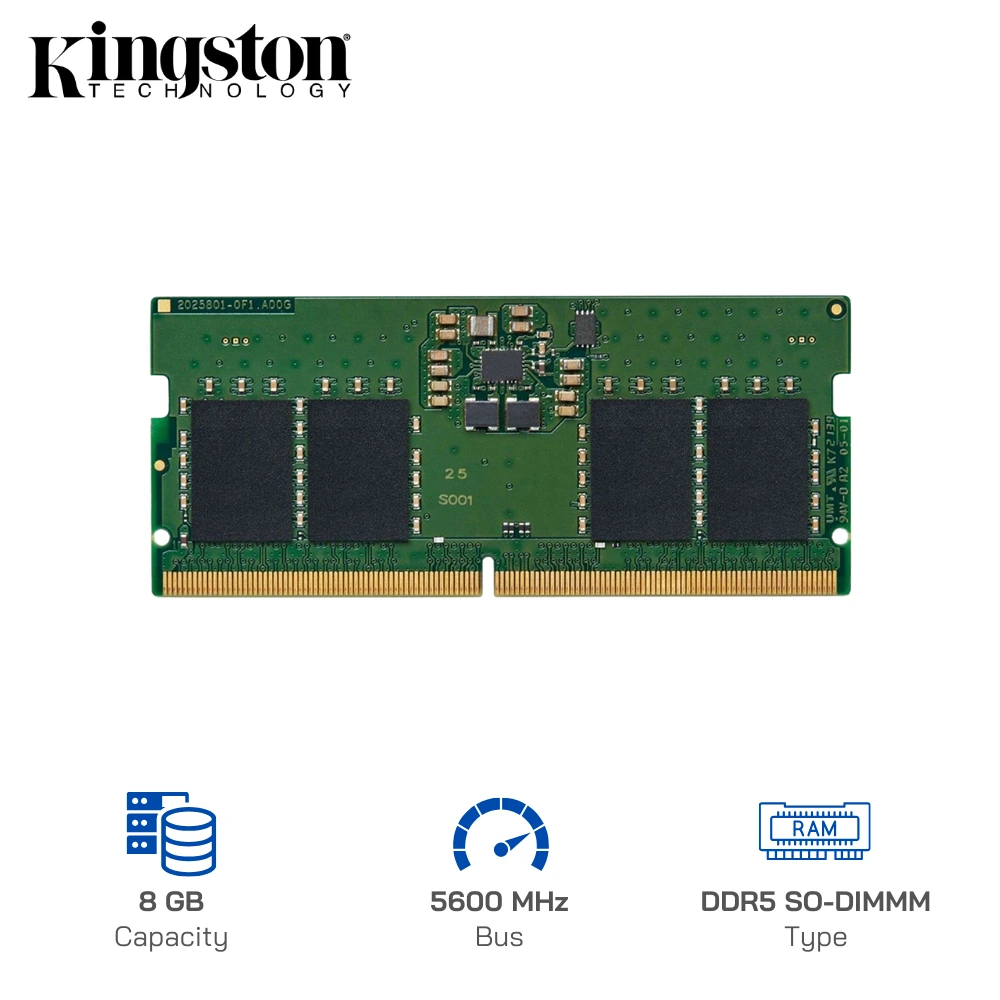 RAM laptop Kingston DDR5 KVR56S46BS6-8 8GB 5600Mhz Non-ECC CL46 SODIMM