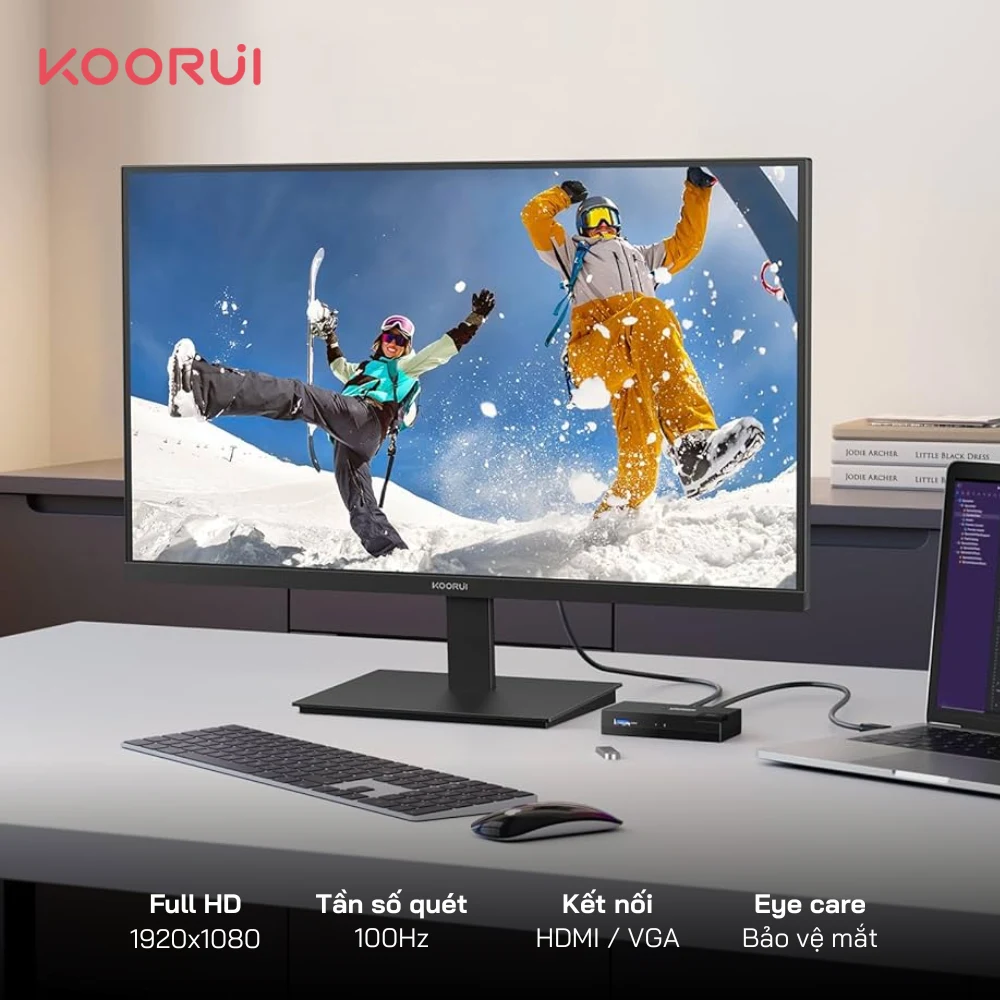 Màn hình FHD Koorui E2212F 22 Inch Tấm nền VA 100Hz 6ms 250nits Kết nối HDMI