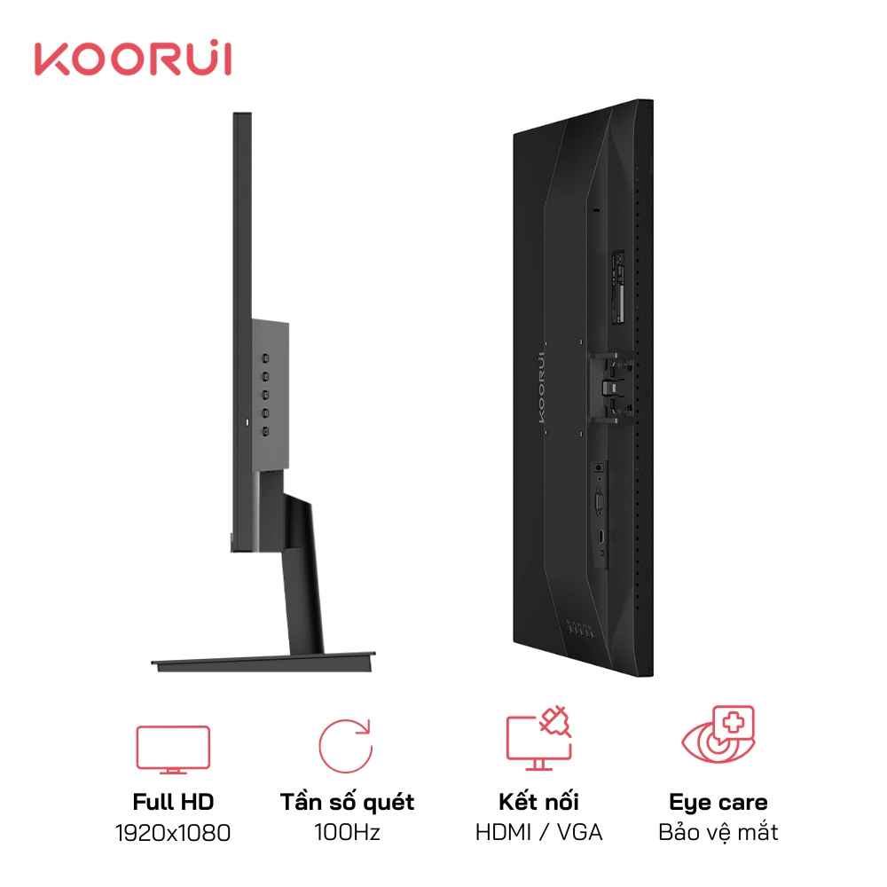Màn hình FHD Koorui E2411F 24 Inch Tấm nền IPS 100Hz 6ms 250nits Kết nối HDMI