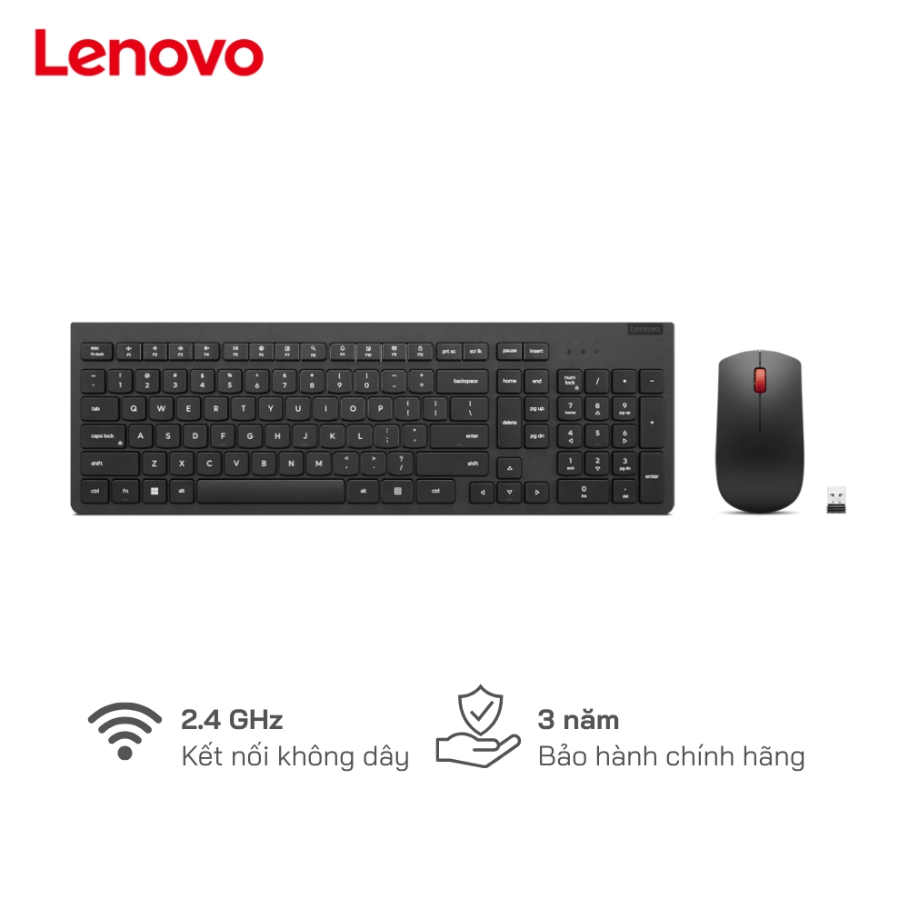 Combo bàn phím+chuột KB&Mice Lenovo 4X31N50708 kết nối không dây - BH 3 năm