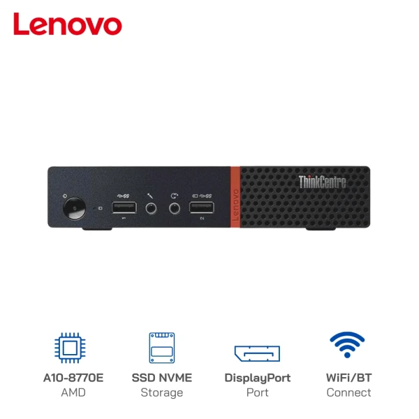 Máy bộ Mini PC ThinkCentre M715Q Tiny, CPU AMD PRO A10-8770E, Ram 8GB, SSD 128GB, Wifi 5G, 99%