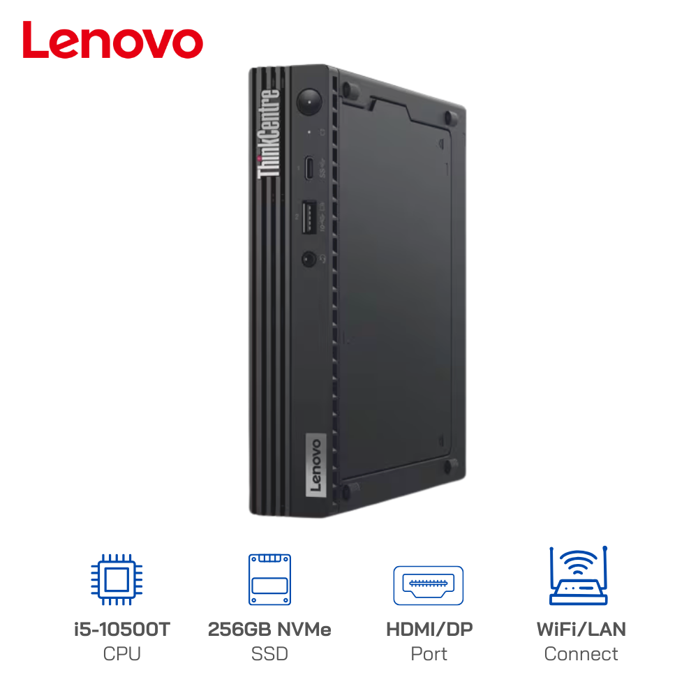 Máy bộ Mini PC Lenovo ThinkCentre M80q Gen 2 Tiny Core i5-10500T, Ram 8GB, SSD 256GB, Wifi 99%