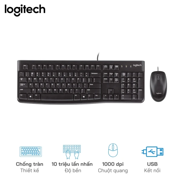 Bàn phím + Chuột Logitech MK120