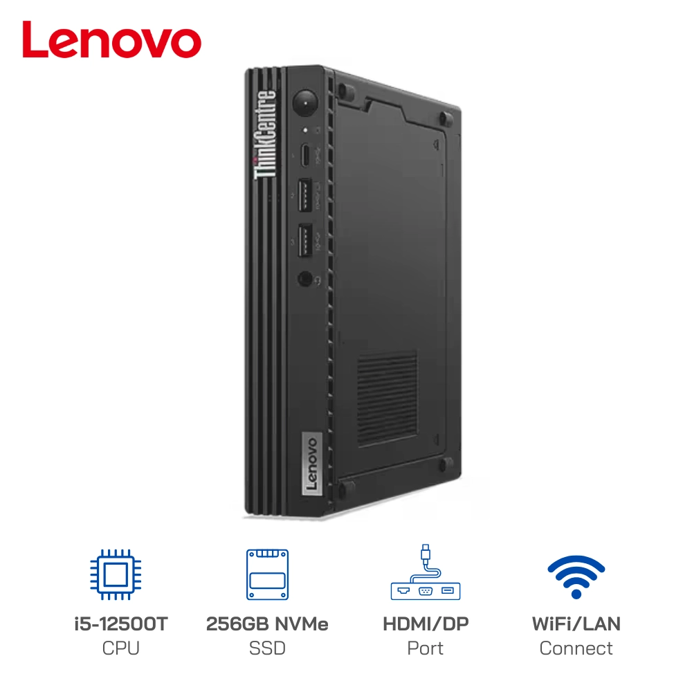 Mini PC Lenovo ThinkCentre M90q Gen 3 Tiny Core i5-12500T, Ram 16GB, SSD 256GB, Wifi 6, Win 10 bản quyền