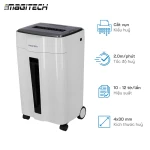Máy hủy giấy Magitech DM-120C, Hủy Vụn 10-12 Tờ/Lần - Khổ Giấy A4, Tốc độ hủy : 2.0m/min