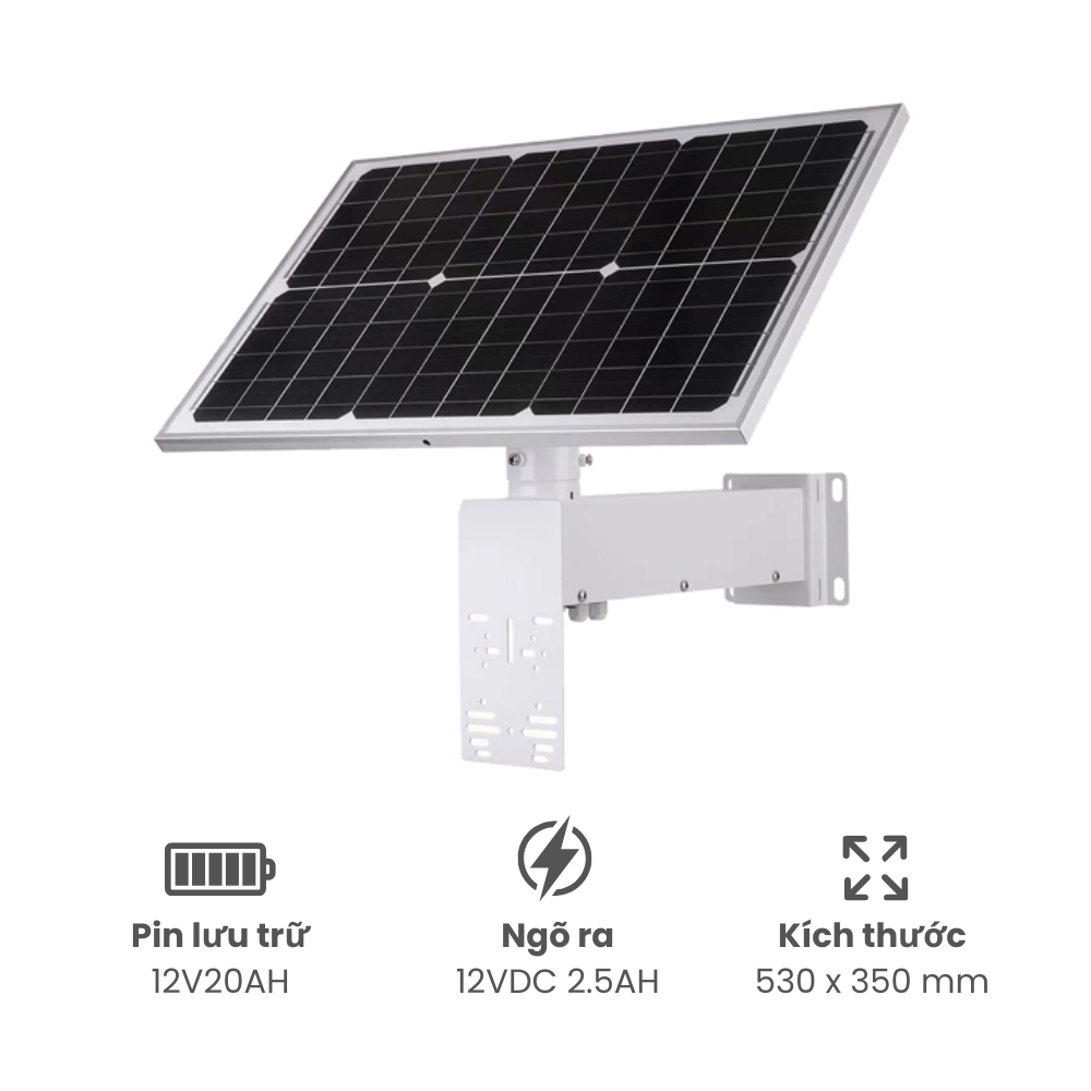Tấm năng lượng mặt trời Monocrystalline 40W 12V20AH