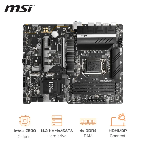 Mainboard MSI Z590-A PRO 4x DDR4 RAM / N.2 NVME / HDMI DisplayPort