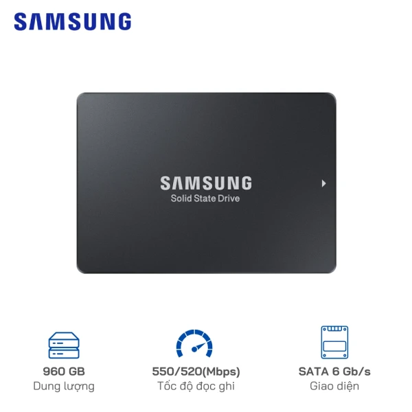 SSD 960GB Samsung Enterprise Datacenter PM893 2.5 inch SATA III MZ-7L396000