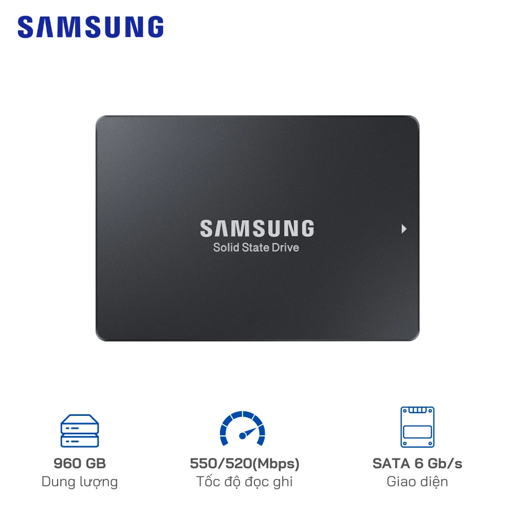SSD 960GB Samsung Enterprise Datacenter PM893 2.5 inch SATA III MZ-7L396000