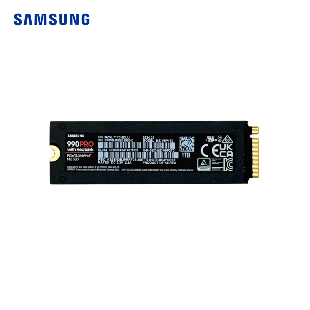 Ổ SSD Samsung 990 PRO Heatsink MZ-V9P1T0 1TB PCIe 4.0 NVMe 7450/6900MB/s