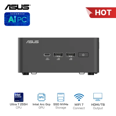 Asus NUC 15 Pro Tall RNUC15CRHU700000I U7-255H/SSD NVMe/WiFi 7/Kết nối 4 màn hình 4K (Barebone)