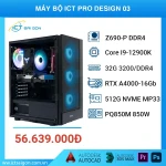 Máy Bộ Vi Tính ICT Pro Design Core I9-12900K, Ram 32GB, SSD 512GB, VGA 16GB
