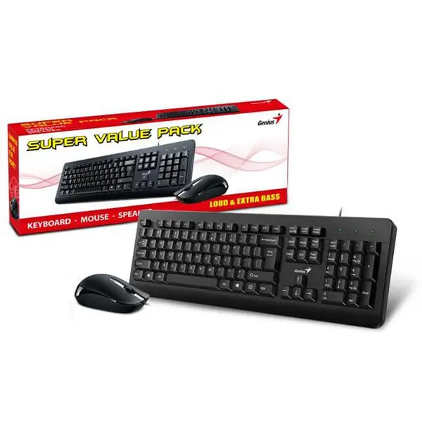 Bộ Bàn Phím Chuột Có Dây Genius KM-160