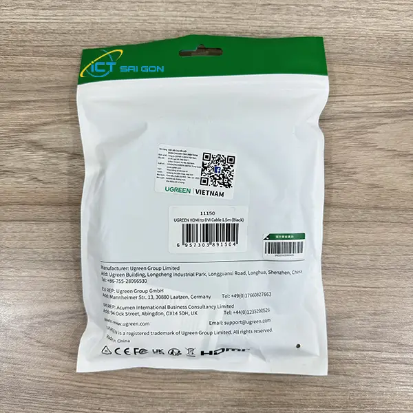 Cáp HDMI to DVI 24+1 dài 1,5m HD106 Ugreen 11150