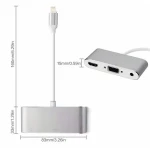 Cáp Lightning -> HDMI + VGA + AUDIO Kingmaster (KY-P002S)