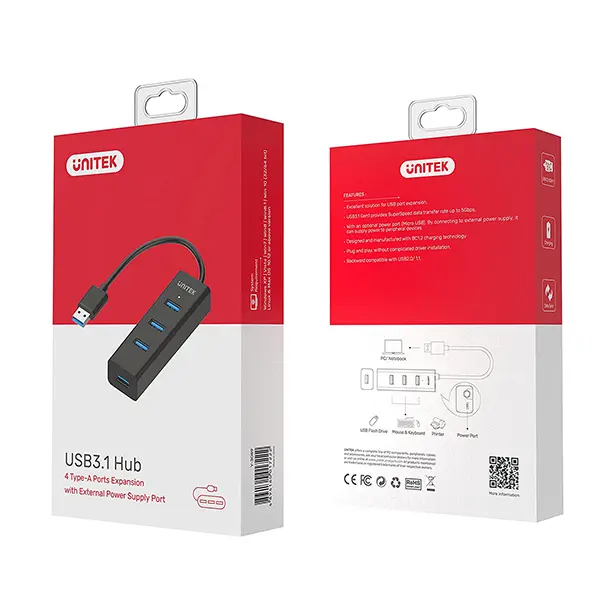 Bộ chia/ Hub USB 3.0 4 Ports UNITEK Y-3089