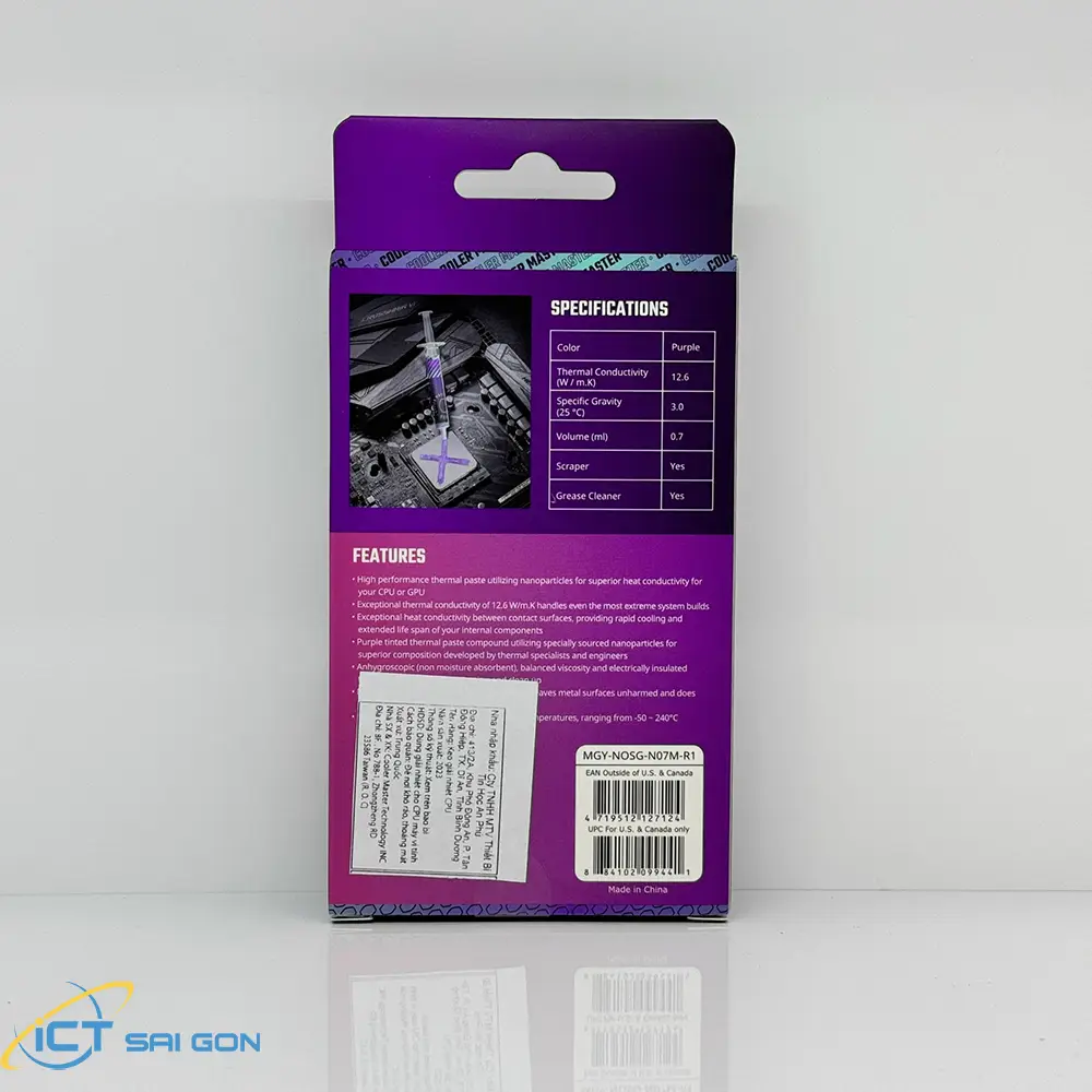 Keo tản nhiệt Cooler Master CryoFuze Violet 12.6W/mk - Dung tích : 0.7ml