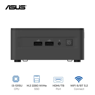 Mini PC Asus NUC13 PRO Tall RNUC13ANHI300001I/ i3-1315U/ 2xDDR4-3200/ 3xNVMe, SATA/ 2x HDMI 2.1/2x Thunderbolt/ VESA MOU