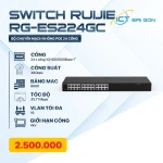 Switch RUIJIE Reyee RG-ES224GC 24 cổng Gigabit RJ45 / Công suất 48 Gbps / Tốc độ 35,71 Mpps