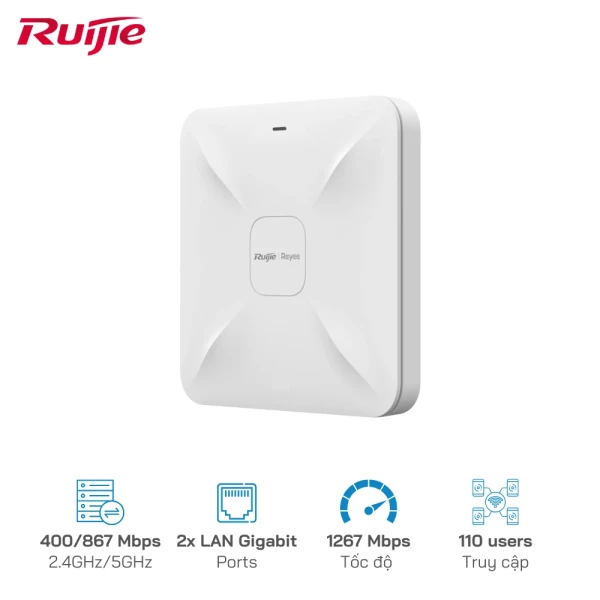 Bộ phát Wifi RUIJIE REYEE RG-RAP2200(E) ốp trần hoặc gắn tường