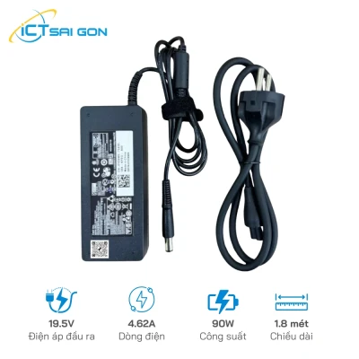 Sạc Dell 90W Kim to 19.5V-4.62A, Giá Rẻ, hàng zin linh kiện Loại 1