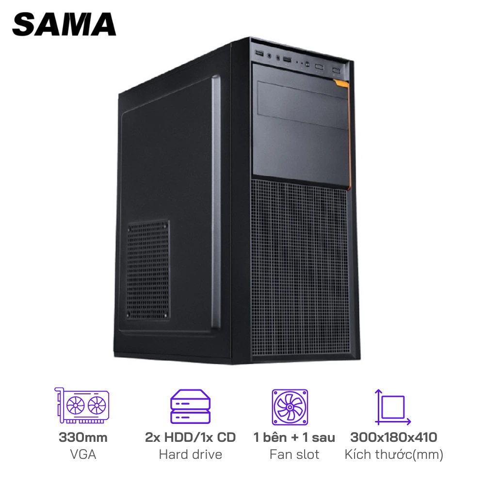 Case Sama A301/Main: Micro-ATX / ATX / 2x HDD / Fan slot: 2