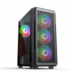 Case Sama 338 BLACK Micro-ATX / ATX / 2x SSD 2x HDD / 3x Fan ARGB