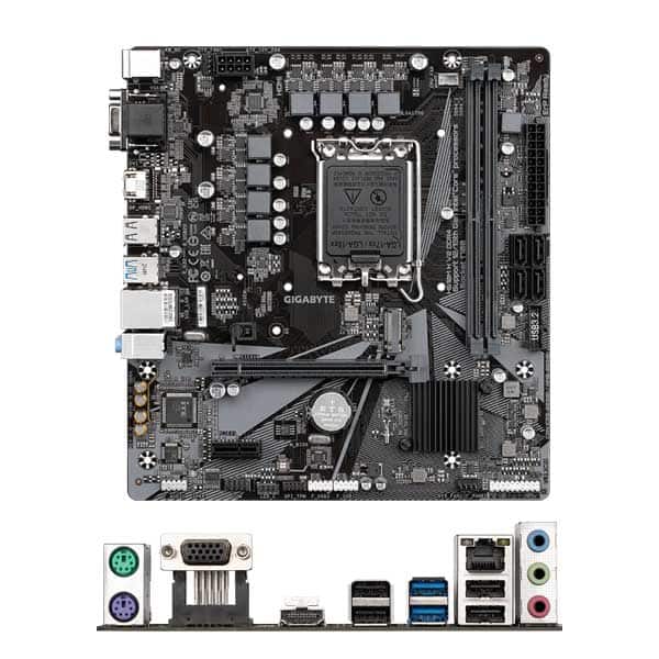 Mainboard GIGABYTE H610M H V2 2x DDR4 RAM / M.2 NVMe SATA / HDMI VGA