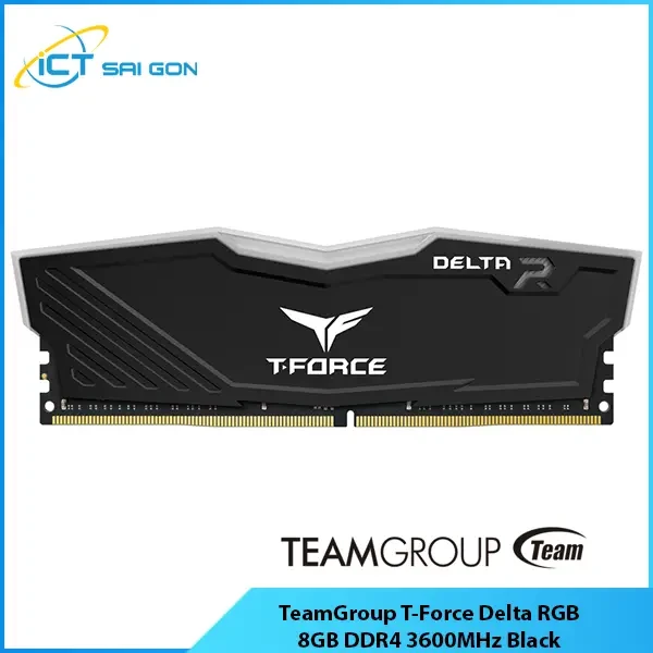 Ram desktop TeamGroup T-Force Delta RGB 8GB DDR4 3600MHz Black/White