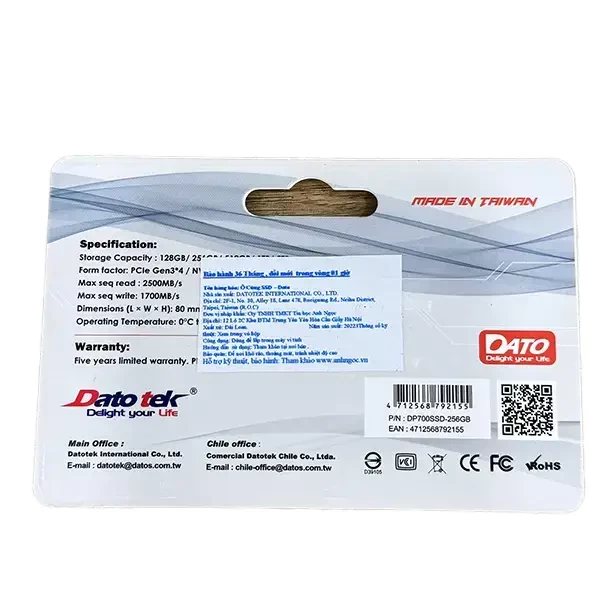 Ổ cứng SSD Dato 256GB DP700 M2 PCIe NVME
