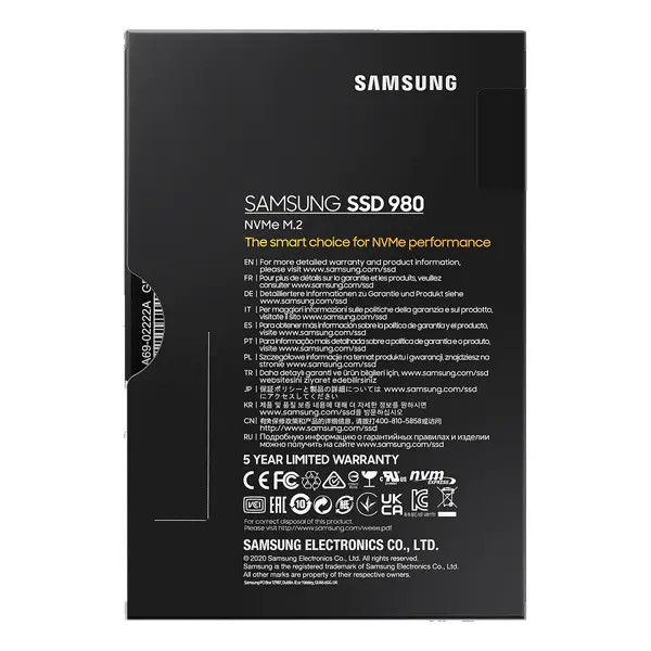 Ổ Cứng SSD Samsung 980 PCIe NVMe V-NAND M.2 2280 1TB MZ-V8V1T0BW