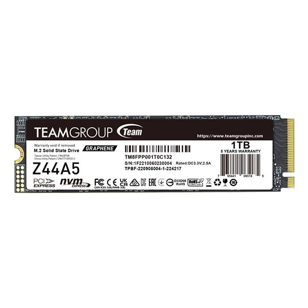 Ổ cứng SSD TeamGroup 1TB Z44A5  PCIe Gen4 x 4 NVME - Tốc độ 5000/4500 MB/s